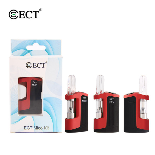 Original ECT MICO Thick oil Cartridges Vaporizer Kit Box Mod Battery ceramic coil Atomizer vape pen Starter kit E Cigarette