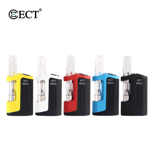 Authentic ect mico starter Kit 350mAh Battery 0.5ml ceramics Coil glass tank E Cigarette Kits free shipping dhl