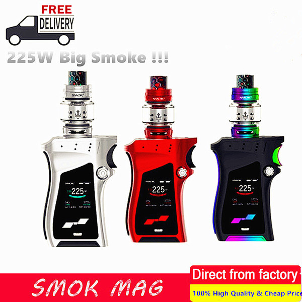 Smoke MAG Vape Tank Box Kit 100% Authentic 225W Big Vapor TFV12 Prince 8ml Atomizer Electronic Cigarette VS G-PRIV2