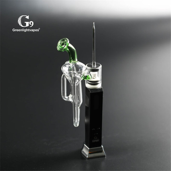 G9 Greenlightvapes TC Port LED Enail Rig Kit Can Up To 800° F With 4 Different Nail Choices And New Design Glass Bubbler Electronic Nail