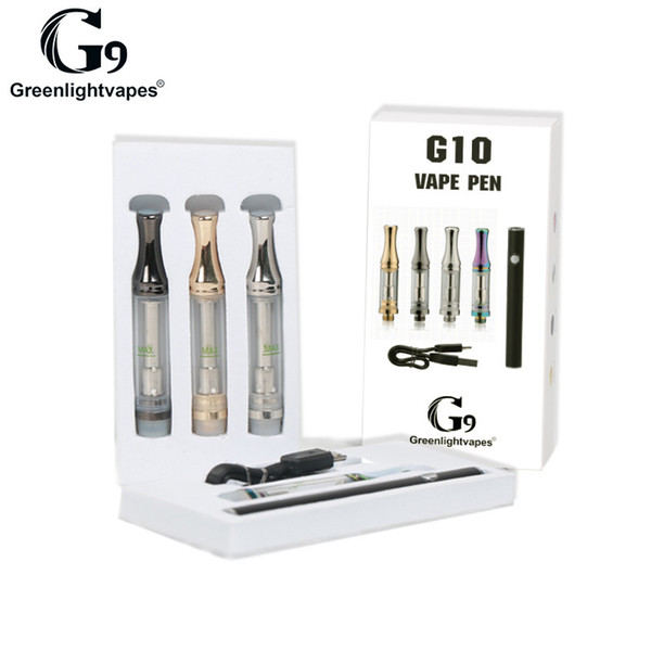 100% Original G9 Greenlightvapes Gift G10 Vape Pen Cartridges Outgoing Kit 4pcs 0.5ml/1.0ml Cartridges With 1pcs Pen Battery