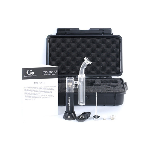 G9 Greenlightvapes Mini Enail Rig Pen Kit With Bubbler And 3 Different Dishes Coil