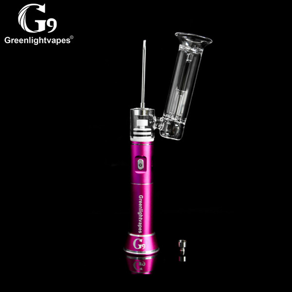 G9 Greenlightvapes Pink Portable Henail Wax Pen With 2500mAh Battery And 3 Screw Nails In Stock