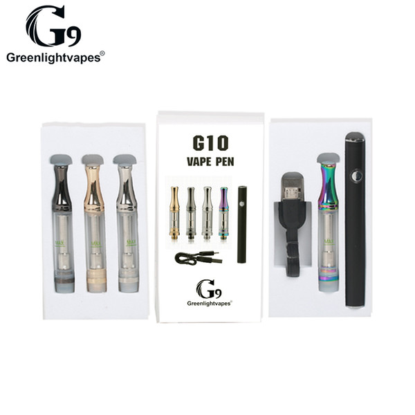 Original G9 Greenlightvapes G10 Outgoing Kit 4pcs 0.5ml/1.0ml Cartridges With 1pcs Pen Battery 100% No Leak