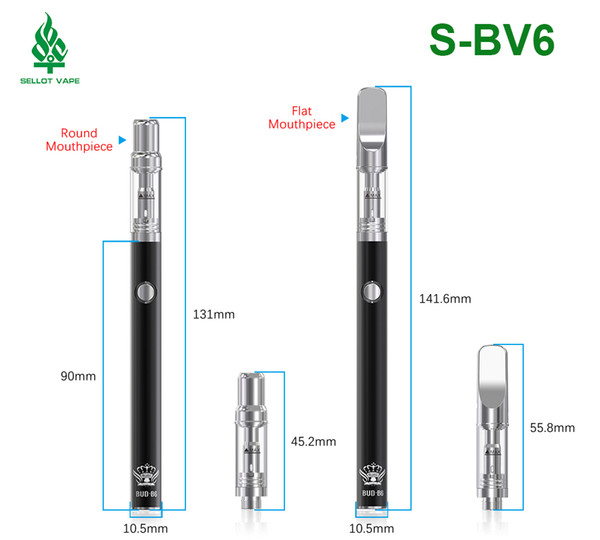 New items vape pen starter kits BUD B6+V6 with ceramci coil atomizer cartridge 350mah 510 thread vaporizer vape pen battery