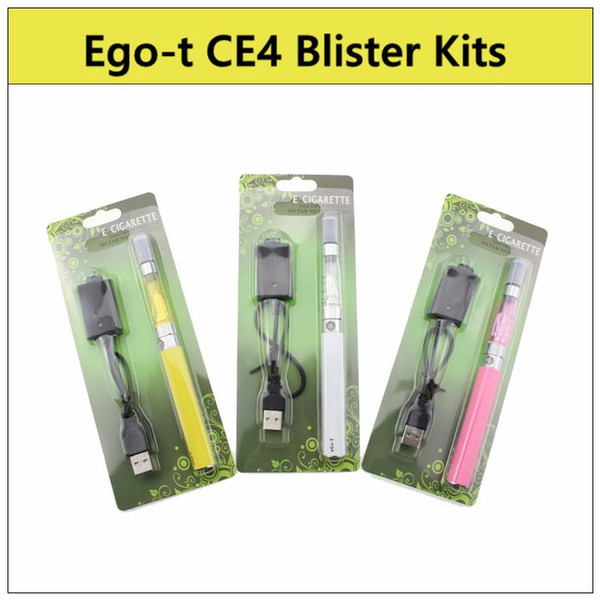 2016 eGo-t CE4 Blister pack kit - ecig kit ce4 1.6ml atomizer 650 900 1100mah ego-t ecig battery fit CE4 CE5 CE6 kits