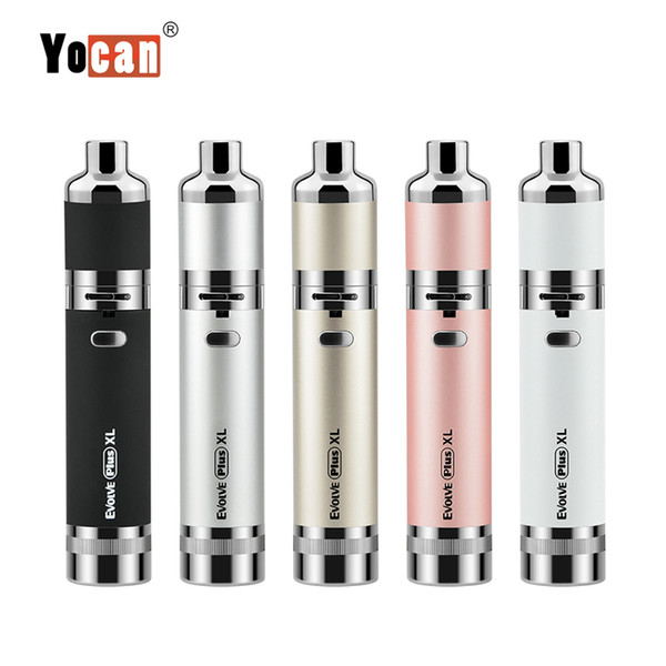 Yocan Evolve Plus Xl 1400Mah E Cigarettes Vaporizer Kit Quartz Dual Coil E Cigarette Wax Dry Herb Vape Kits Rod Coil Silicon Jar