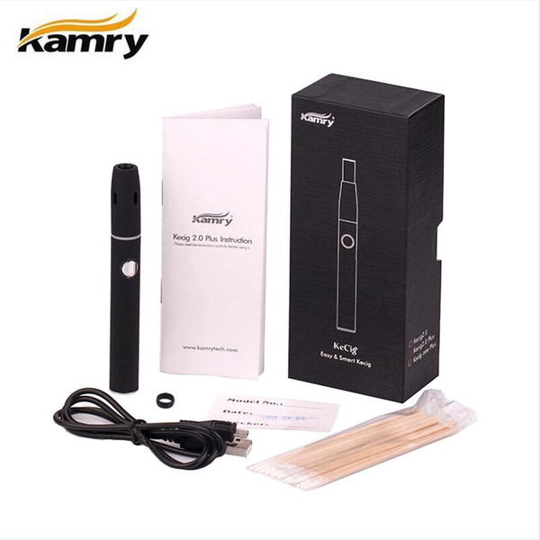 100% Origina Kamry Kecig 2.0 Plus Vaporizer 650Mah Mini Vape Pen Device Heat-Not-Burn E Cigarette Heating Starter Kit