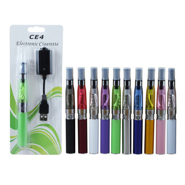 Electronic Cigarette Blister kits CE4 ego starter kit 650mah CE4 blister pack EGO-T battery blister case Clearomizer E-cigarette