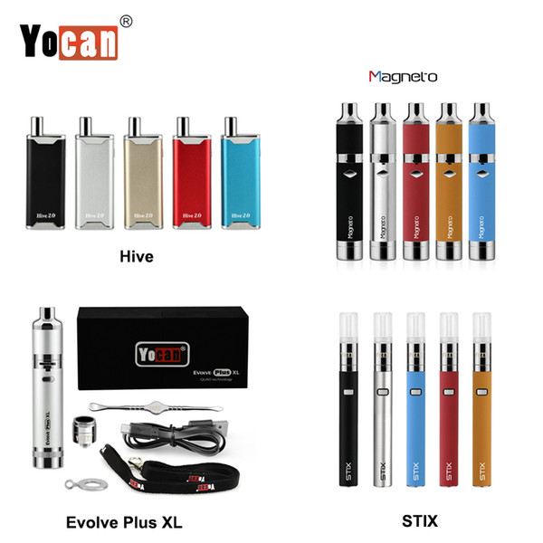 Yocan Evolve Plus Wax Dry Herb Vaporizer Magneto Evolve Plus Xl Wax Pen Hive 2.0 Stix Thick Oil E Cigarette Kits