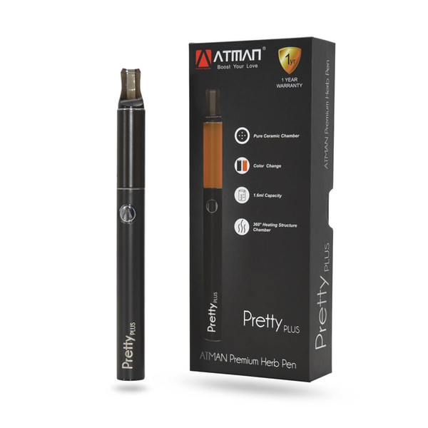 Atman Pretty Plus Professional Vaporizer Pen Kit with Deep Ceramic Heating Chamber 1.5-2.1g volume Portable Powerful Battery Capacity 900mAh