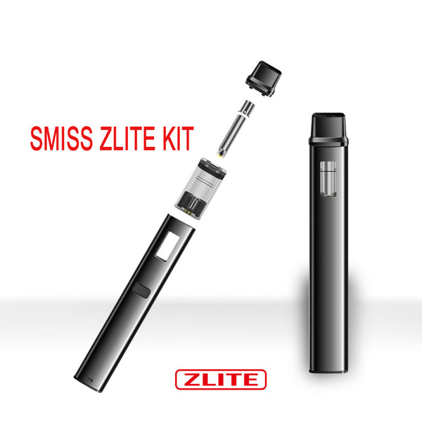 Original Smiss Zlite Starter Kits 280mah Ultra Portable E Cigarette Pods Kit with Replaceable Coil 100% Authentic