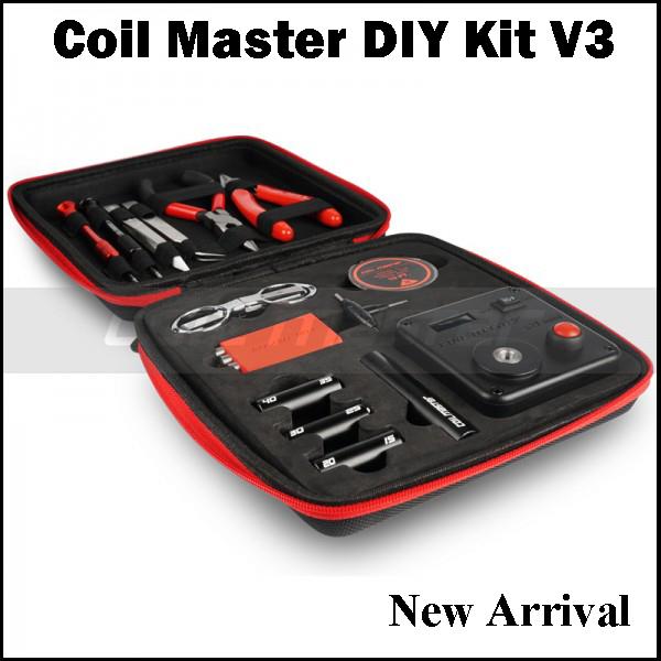 100% Authentic Coil Master DIY Kit V3 Coil-master tool Kit V3 Ceramic Tweezers Kanthel wire 521 Tab Mini coiling v4 ohm meters original