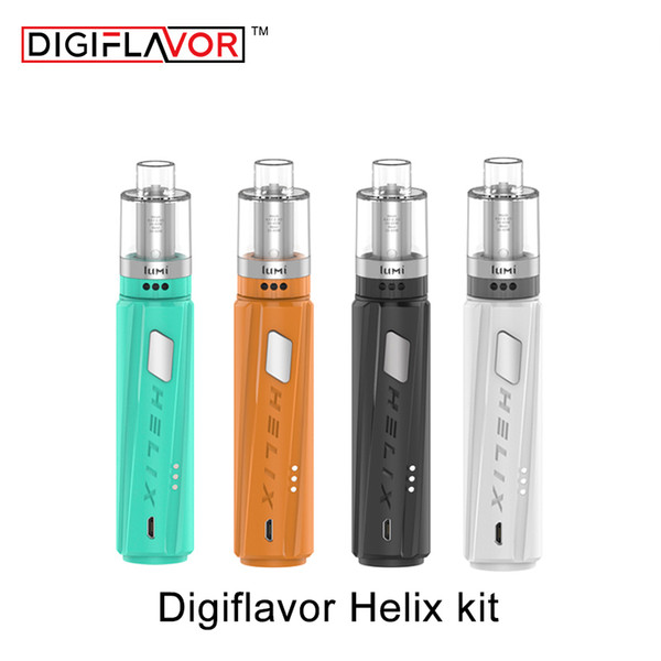 Original Digiflavor Helix starter kit with pre-coiled mesh coil sub ohm lumi tank Electronic cigarette kit Vape kits by single 18650 battery