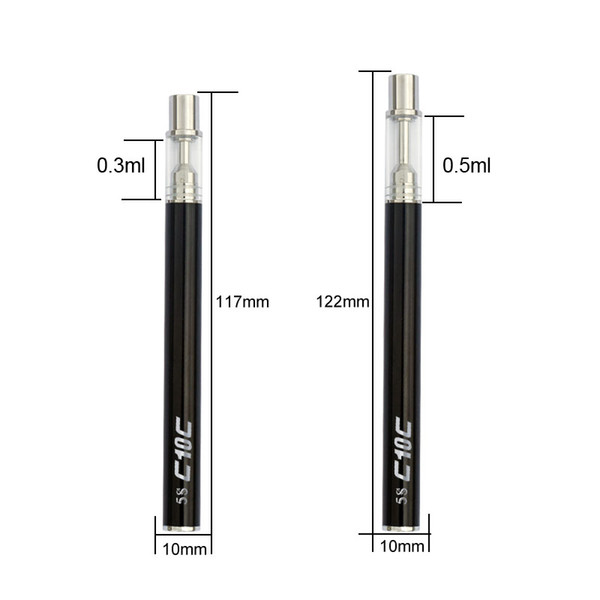 Hot Products Disposable 5S C10C Vape Pen Ceramic Coil Cartridge Kit With USB Charging Port 0.3ml 0.5ml For Thick Oil