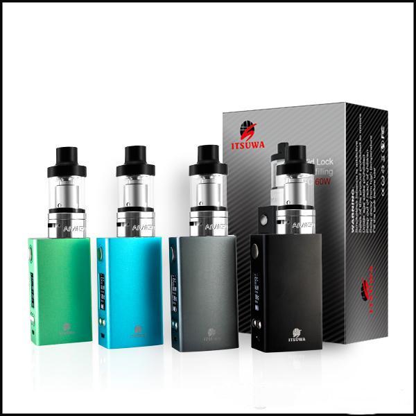 100% Original Original Amigo Q60 60W TC Kit Adjustable 2ML KL Polestar Tank With Kid Lock Fuction DHL free shipping