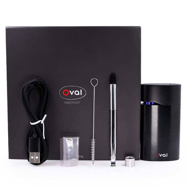 Newest Dry Herb E-cigarette Kingtons Oval Vaporizer Kit 1600mah Lithium Battery Vape Pen Dry Herb Wax Kit