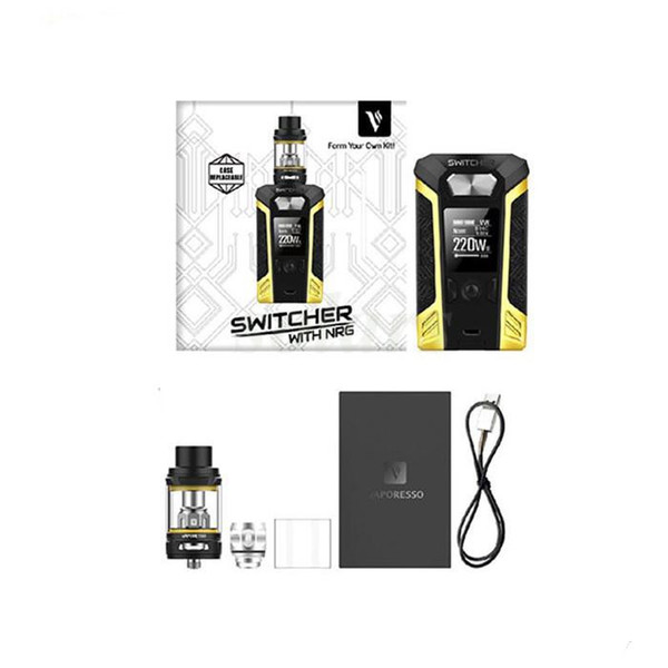 Free Shipping Vaporesso Switcher Kit With 220W Switcher Mod & 5ml NRG Tank GT8 GT4 Core e cigarettes kits