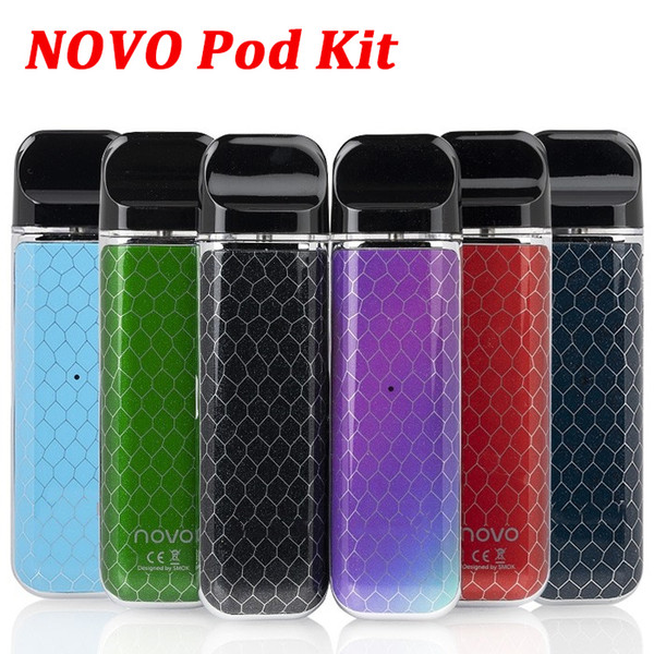 100% Original NOVO Pod Kit All-in-One luxuriously designed vape pod system NOVO Kit with Built in 450mAh battery and 2.0ml Pods