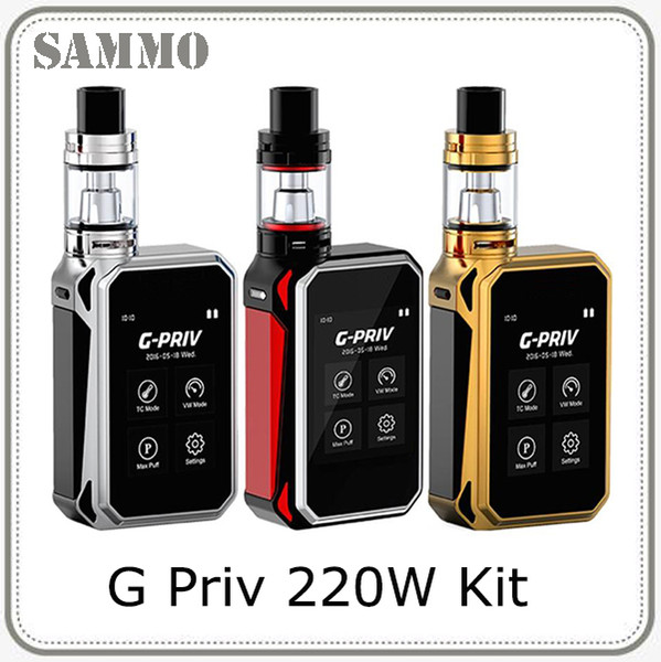 G Priv 220W Kit 4 Colors with TFV8 Baby Tank Standout Advanced Vaper Kit Touch Box Ecig Starter Kit G-Priv 0268058-1