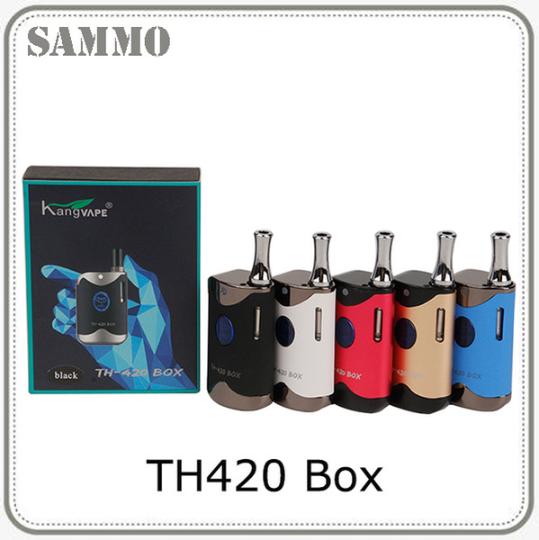 Original Kangvape TH420 Starter Kit 650mAh Adjustable Voltage TH420 Starter Kit Battery Box Mod 0.5ml Thick Oil CE3 Cartridge Tank 0268080-1