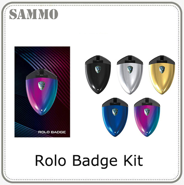 Rolo Badge Starter Kits 16w All-in-one Style Vape Kit with 2ml Cartridge Pod 250mAh Battery 0268101-1