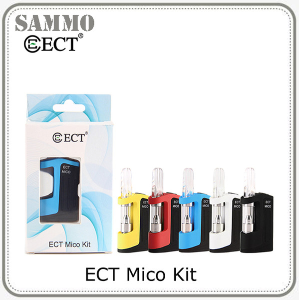 Original ECT Mico Kit 350mAh VV Box Mod with Vape cartridges 0.5ml 1.0ml Ceramic Coil vs key box battery 0268087-1