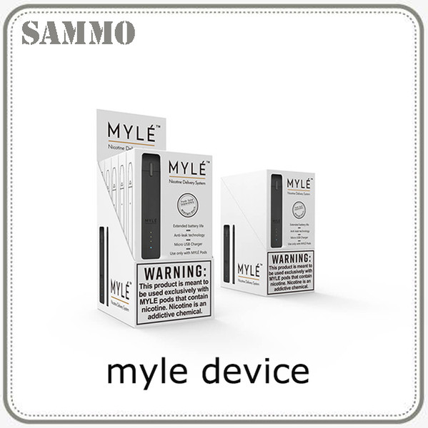 Authentic Myle Vape Device 240mAh Rechargeable Battery Delivery System Basic Vaping Kit vs myle pods 7 Colors 0266262