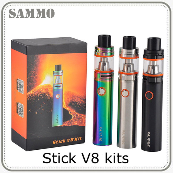 Smoking Stick V8 Starter Kits With 3000mAh 0.3ohm V8 Baby TFV8 Big Baby Tank 0.3ohm Huge Vapor DHL Free 0268037-1