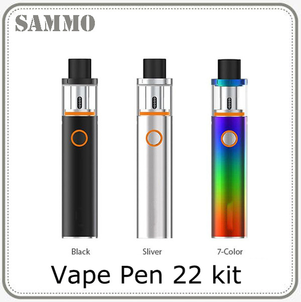 Vape Pen 22 light edition Kit rainbow color All In One Style Starter Kit 1650mAh Built In Lipo Top Refilling Beginner Kit 0268038-1