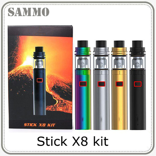 Stick X8 Starter Kits With 3000mah Battery 4ml TFV8 X-Baby Top Airflow System Portable pen-style Device Kit 0268063