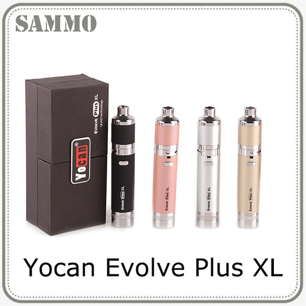 Yocan Evolve Plus XL Wax Dab Vape Pen Kit 1400mAh Battery With QUAD Coil Detachable Built-in Dual Compartment Silicone Jar 0268064