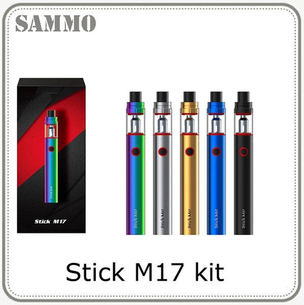 Stick M17 starter Kit 1300mAh Vape Pen All In One AIO Kit with 2ml Top Refilling TANK 0.6ohm Dual Coil VS Vape pen 22 0268075