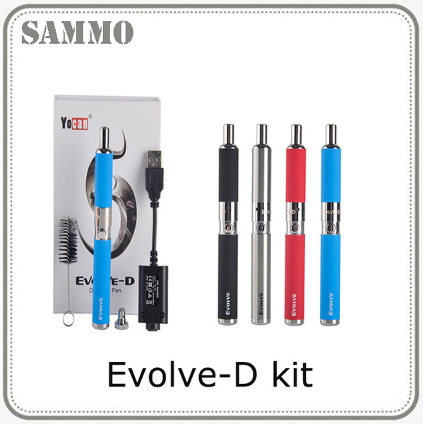 Yocan Evolve-D Starter Kit dry herb pen Vaporizer with Pancake Dual Coils 650mAh Battery ego thread atomizer 0268093-1