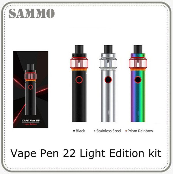 Smoking Vape Pen 22 Light Edition Starter Kit 4ml Tank With LED Light 1650mah Battery 0.15ohm Vape Mod Mesh Strip Coil 0268097