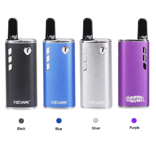 Original FZCVAPE Foxhunter Kit 650mAh Preheat VV Battery Variable Voltage Box Mod 1.0ml Ceramic Coil Thick Oil Vape Cartridges