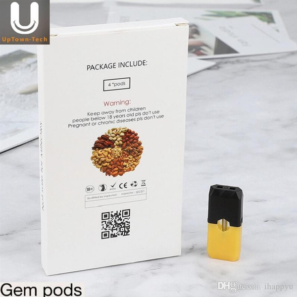 2019 Original Gem pods uptowntech wholesale 1ml large capacity Gem pods Prefilled pod high quality no leak compatible with j-u-u-l device