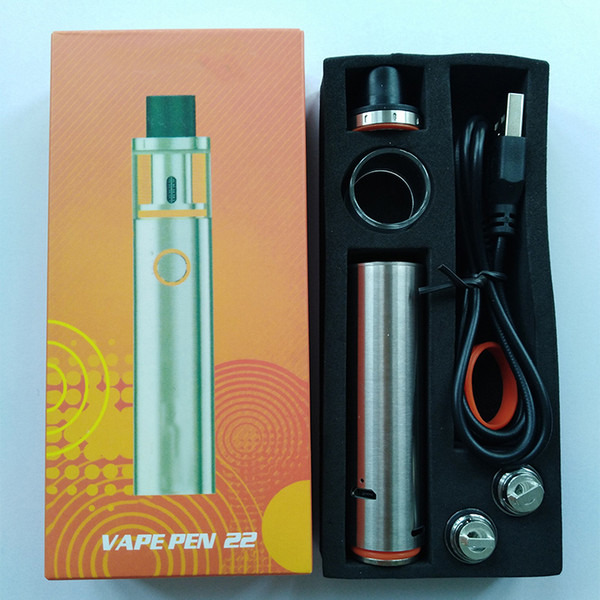 Vape Pen 22 Kit Starter Kits With 1650mah Battery Top Fill Vape Pen 22 Tank Intelligent Battery Life Indicator