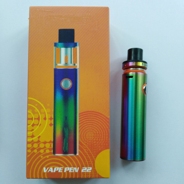 Vape Pen 22 Kit All In One Style Starter Kit Built in 1650mAh battery Refilling Beginner Kit With LED Indicator E Cigs DHL