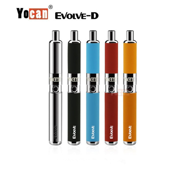 Original Yocan Evolve D Dry Herb Vaporizer Wax Vape Pen 650mah Battery Standard Ego Thread Vape Mod Specially for Dry Herb E-cig