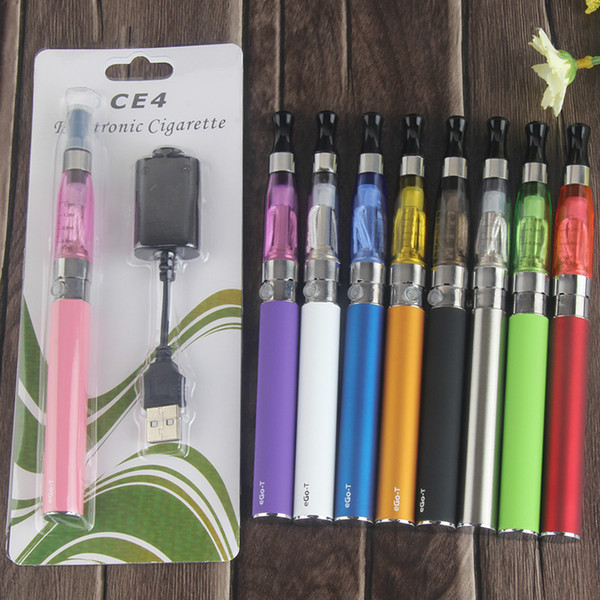 Ego starter kit CE4 atomizer Electronic cigarette e cig kit 650mah 900mah 1100mah EGO-T battery blister case Clearomizer free shipping Dhl