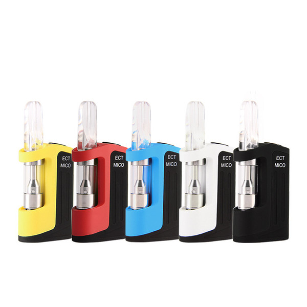 Authentic ECT Mico Cartridge Kit 350mAh Preheat VV Battery Box Mod 0.5ml Ceramic Coil Thick Oil Tank Box 100% Genuine