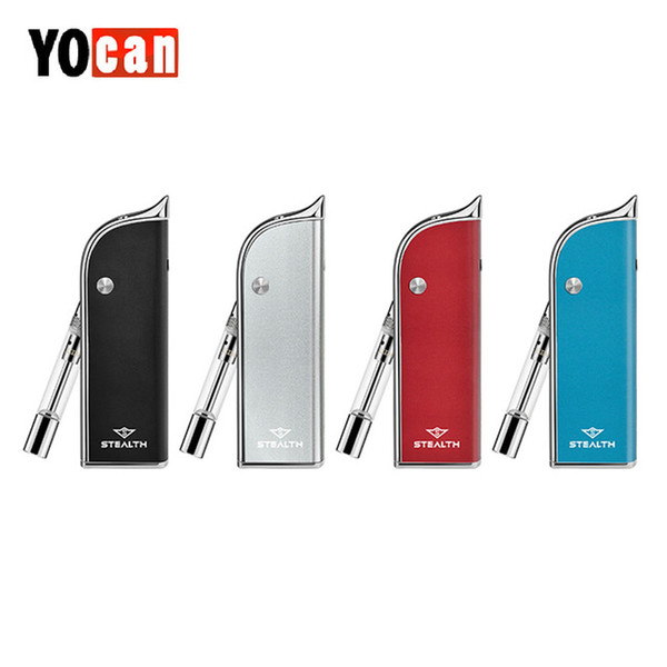 100% Original Yocan Stealth 2 In 1 Flip Starter Kit 650mAh VV Battery Box Mod Wax Concentrate Juice Thick Oil Cartridge Tank free shipping