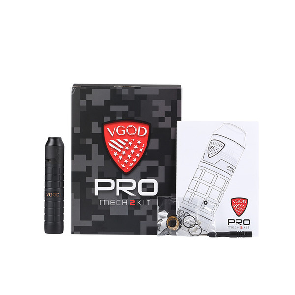 Authentic VGOD PRO Mech 2 Kit preorder with Elite RDA Tank Hybrid friendly protruding gold plated 510 pin DHL free shipping