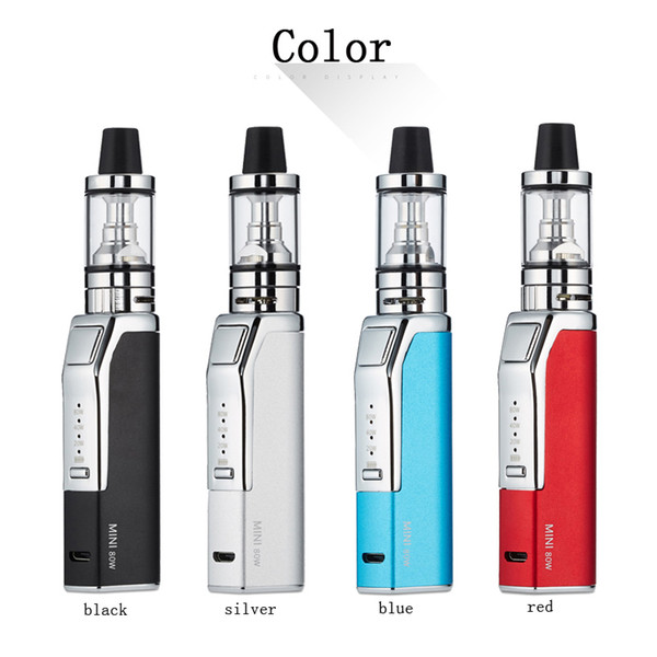 Mini 80W Vape Mods Starter Kits 1100mAh Battery Portable E Cig Vape Pen with 2ml Atomizer Tank