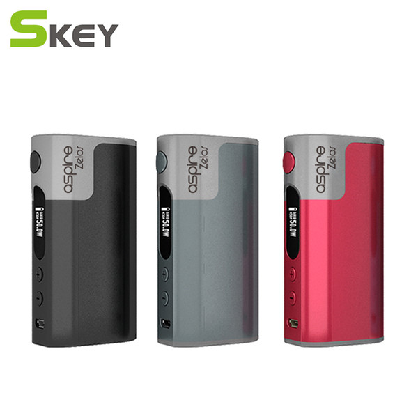 Original Aspire Zelos 50W TC Box MOD Powered by 2500mah Built-in Lipo Battery 50w fit Aspire Nautilus 2 Tank Ecigarettes Aspire Zelos Kit