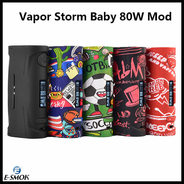 Authentic Vapor Storm Baby TC Box Mod with 0.91 Inch Screen Display E cig Box Mod NO Battery