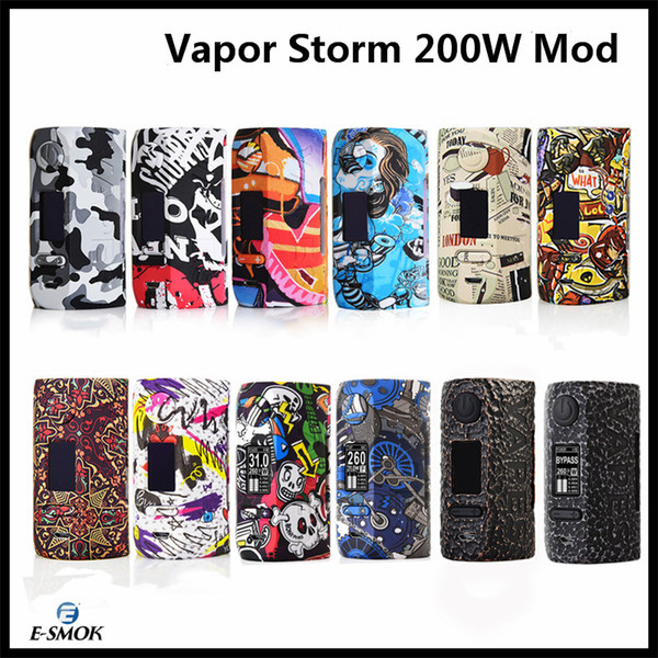 Authentic Vapor Storm 200W Mod E Cigarettes Vape Mod Dual 18650 Battery Box Mods With 0.96 Inch OLED Screen