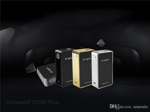 100%Original Snowwolf 200W Plus Box Mod Sigelei Asmodus 235W Output with Touch Screen Display Snow Wolf 235Watt E Cigarette Vape Mod