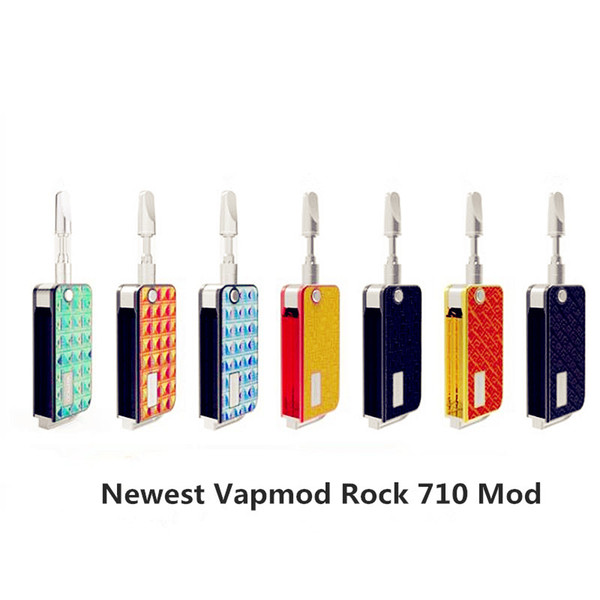 Authentic Vapmod Rock 710 Key Box 650mAh Battery Fast Recharging Preheat Batteries Mod For 510 Thick Oil Cartridge 100% Genuine DHL Free